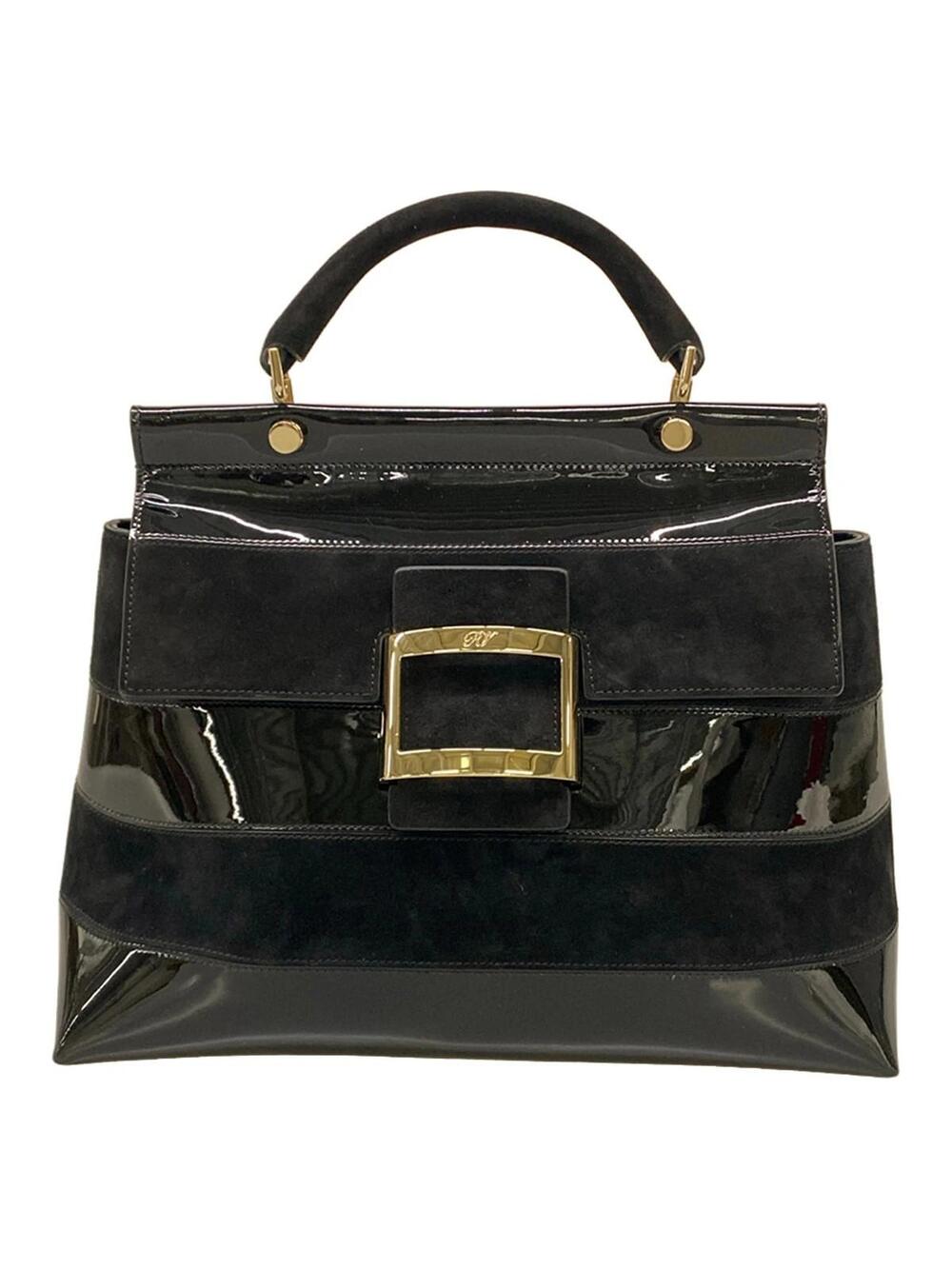 Roger Vivier Viv Cabas Black Patent #372335R61B